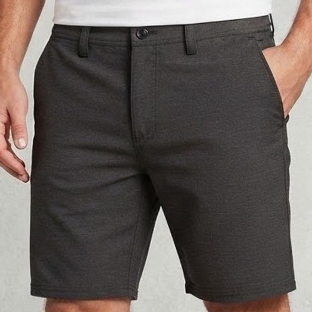 Volcom Hybrid Shorts Mens 32 Dark Charcoal Heather 4-Way Stretch Water Repellent
